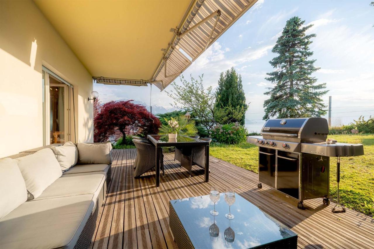 Ground Floor Rooms With Stunning Lake View & Garden Access Montreux Exterior photo